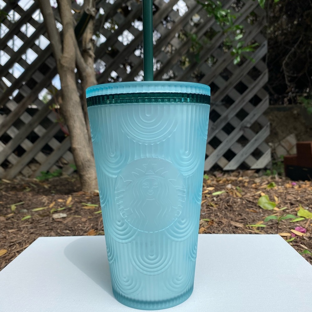 Starbucks Teal Tumbler with Straw
